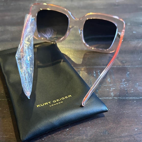 NWOT Kurt Geiger Transparent Pink Sunglasses - Picture 7 of 7